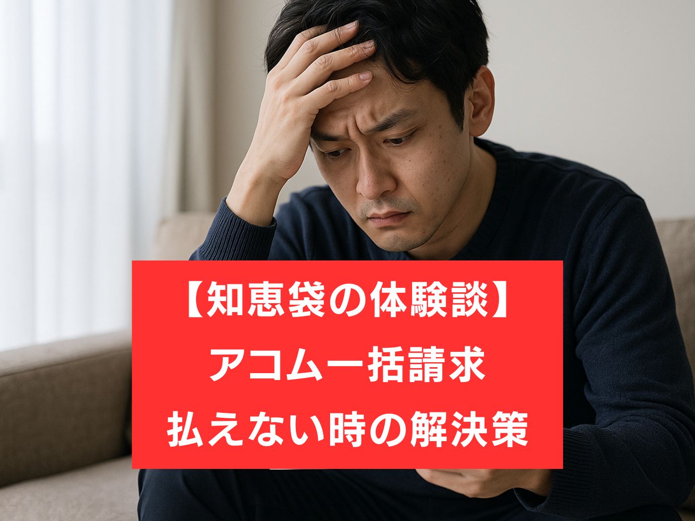 【知恵袋の体験談】アコム一括請求払えない時の解決策